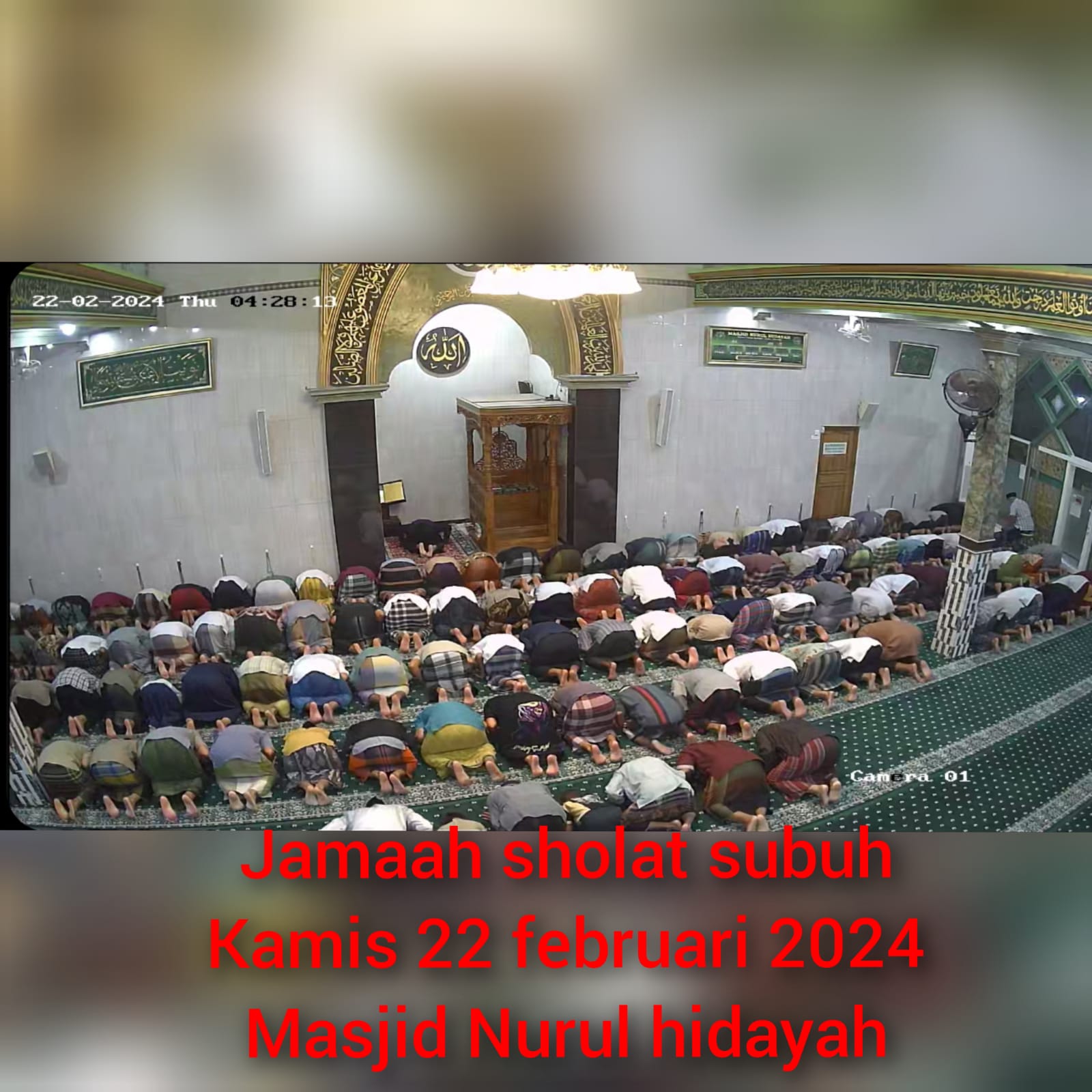 Masjid Nurul Hidayah Taman Sidorejo Ramai Jamaah Sholat Subuh Berjamaah